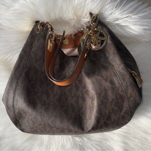 Mk Michael kors Brown Designer Shoulder Bag